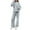 Gray, variant on YUGYXL Fall Sweatsuits Women 2 Piece Outfit Lounge Sets Matching Airport Oversized Sweatshirt Sweatpants Tracksuit White S