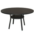 thumbnail image 3 of Table à Manger Ronde de 47 Pouces avec Tablette de Rangement - Pattes en Métal, 4 à 6 Places, Table Moderne Gain de Place pour Cuisine/salon (Table Seulement), 3 of 9