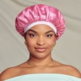 thumbnail image 3 of KISS Colors & Care Luxury Elastic Band Glamour Glitter Bonnet Cap, XL - Pink Pearl, 3 of 11