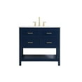 thumbnail image 3 of Elegant Decor Sinclaire 36" Aluminum Alloy & MDF Single Bathroom Vanity in Blue, 3 of 8