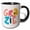 Black/White, variant on 3drose, Grazie Thank You Greeting Gift, 15oz Two-tone Blue Mug