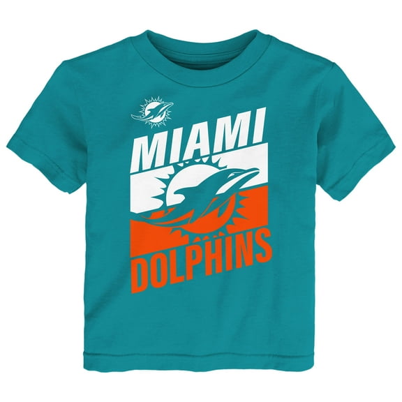 Toddler Outerstuff Aqua Miami Dolphins Teamwork T-Shirt