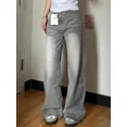 thumbnail image 2 of Pantalones vaqueros con cremallera para mujer americana, vaqueros rectos de calle alta, Vintage, lavados, desgastados, pierna ancha, hasta el tobillo, Y2k, 2 of 5