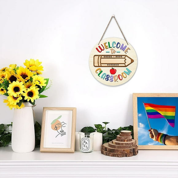 YFKFYTG Big holiday Savings!Home Decor,Back to Schools Season Wooden Welcome to Classroom Sign Welcome Sign