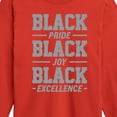 thumbnail image 3 of Instant Message - Black Pride Joy Excellence - Toddler & Youth Long Sleeve Graphic T-Shirt, 3 of 6