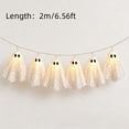 thumbnail image 3 of 2M Sequin Ghost LED String Lights 10 Count Battery Operated Halloween Decor Lights With AA Battery Power, 3 of 6