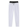 thumbnail image 6 of QATAINLAV Men's Casual Yoga Sweatpants Athletic Pants Baggy Open Bottom Lounge Pants Drawstring Elastic Waist Trousers with Pockets White L, 6 of 7
