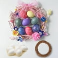 thumbnail image 5 of 1SET Easter Foam Plastic Eggs DIY Rattan Wreath Happy Easter Bunny Rabbit Colorful Craft Kids Gift Home Party Decoration, 5 of 5