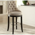 thumbnail image 4 of Baxton Studio Harmony 30" Tufted Bar Stool in Beige, 4 of 6