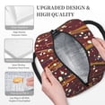 thumbnail image 6 of YFYANG Portable Waterproof Insulated Lunch Bag, Retro Abstract Red Texture Reusable Cooler Bag / Picnic Bag for Adults Teens, 6 of 9