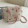 thumbnail image 2 of Bolso Mano Cereza Paja Tejidos Chic Hobo Bolsas Correa Ajustable para Mujeres/niñas, 2 of 8