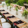 thumbnail image 3 of Love Black, Cloth Napkins, Saint Valentine's Heart Boho Dot Plaid Stripe Washable and Reusable Dinner Napkins Set of 4, Table Napkin for Kitchen Party Birthday Wedding Hotel Housewarming 20"x20", 3 of 8