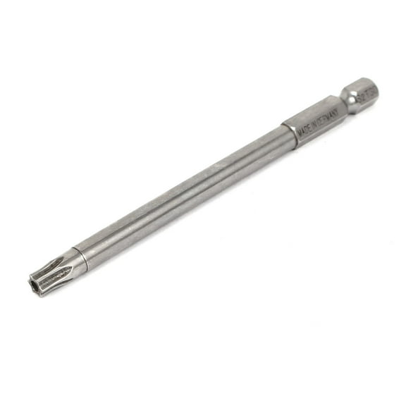 Unique Bargains 1/4" Hex Shank 100mm Long T30 Magnetic Torx Security Screwdriver Bit