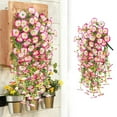 thumbnail image 2 of Sunxin Artificial Flowers Artificial Hanging Flowers for Outdoor Rose Morning Glory Flower White Plastic Flowers Vines for Outdoor Home Wedding Garden Yard Hanging Baskets Decora, 2 of 9