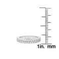thumbnail image 3 of Sterling Silver with Natural White Topaz Two Row Eternity Band Ring, 3 of 3