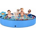 thumbnail image 1 of Dog Pool for Large Dogs Kiddie Pool Hard Plastic Foldable Dog Bathing Tub Portable Outside Kids Swimming Whelping Box for Pets and Dogs, 1 of 7