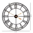 thumbnail image 3 of Bowery Hill Contemporary Black and Gold Finished Metal Wall Clock, 3 of 3