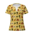 thumbnail image 3 of Naloa Car Tent Trees Print T-Shirts Short Sleeve V Neck Tees for Women Fashion Tops Trendy Lightweight Soft Casual Summer Outfits Clothes, 3 of 5
