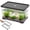 Black, variant on Austok PC Rectangular Fish Tank Aquarium for Fish Reptile Succulent Flower Centerpiece Shatterproof with Clear Clarity for Home Office Desktop Decor
