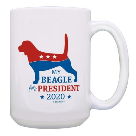 

ThisWear Beagle Mug My Beagle for President 2020 Liberal 15oz Coffee Mug