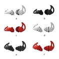 thumbnail image 1 of Bouchons d'Oreilles en Silicone Réduction de Bruit Réutilisables; pour Bureau Maison, Gris, 3 Couches, 1 of 8