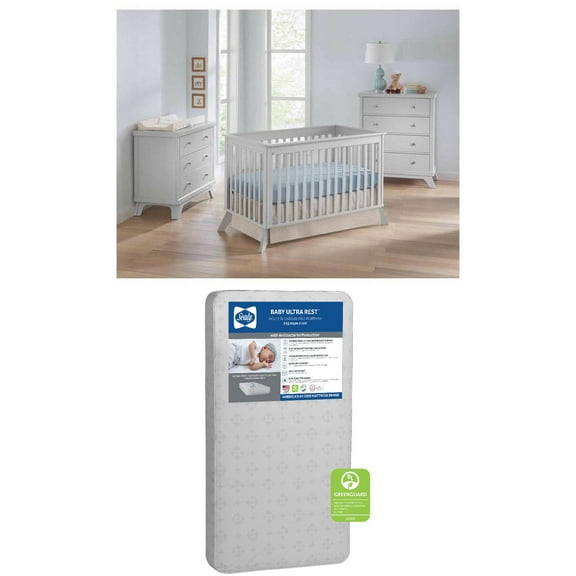 Sealy Bella 3-in-1 Crib with Sealy Ultra Rest Mattress