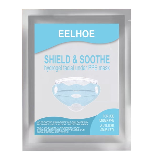 EELHOE 1Pc Shield & Soothe Hydrogel Facial Under PPE Mask Water-locking ...