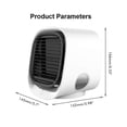 thumbnail image 2 of Enfriador de aire portátil con carga USB, ventilador de escritorio silencioso, humidificador, ventilador para casa, oficina, dormitorio, viajes, 2 of 11