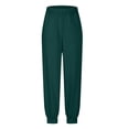thumbnail image 4 of NOLDARES Womens Sweatpants High Waisted Jogger Pants Women Cinch Bottom Sweatpants Trendy Baggy Joggers with Pockets(Dark Green,XXL), 4 of 5