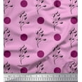 thumbnail image 1 of Soimoi Pink Rayon Fabric Dot & Berries Fruit Printed Fabric 1 Yard 42 Inch Wide, 1 of 3