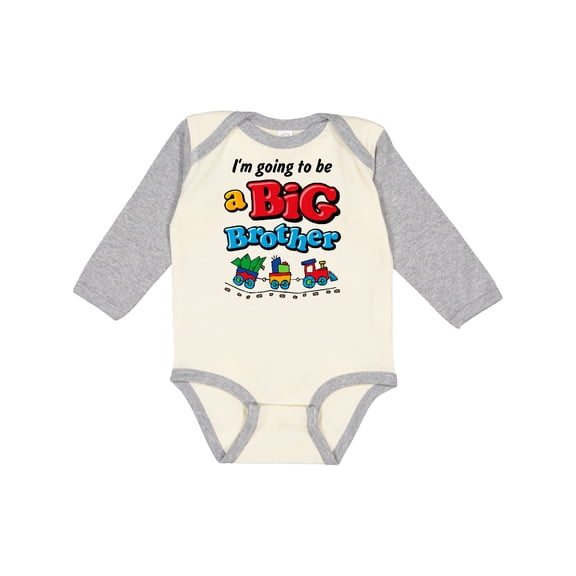 Inktastic Choo Choo Future Big Brother Boys Long Sleeve Baby Bodysuit