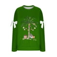 thumbnail image 5 of LEBONYARD Women's New Christmas Style Christmas Printing Round Neck Pullover Long Sleeve Comfortable Colourful Christmas Top, 5 of 5