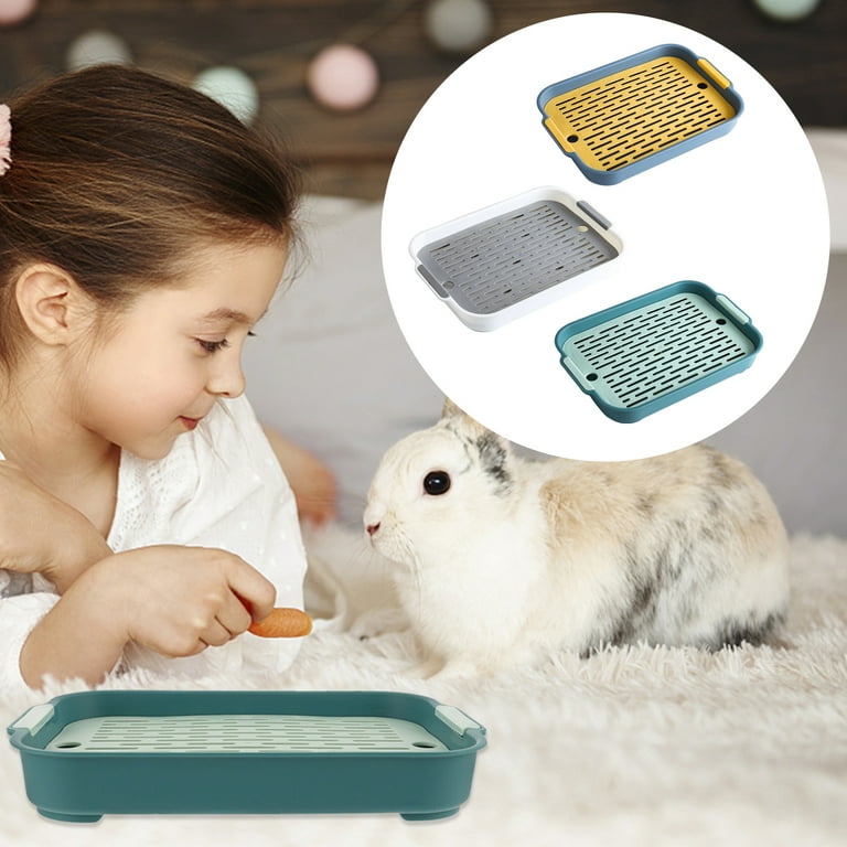 10 Pieces Small Litter Box for Kittens Bunny Litter Box,Open Cat Litter Box  Kitten Litter Pan, Small Pet Kitty Guinea Pig Litter Box Waterproof Travel