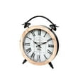 thumbnail image 1 of Vintage Wood And Metal Table Clock, 1 of 3