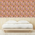 thumbnail image 3 of Ambesonne Exotic Life Peel & Stick Wallpaper for Home, Tropical Leaves Tiger, 13"x36", Coral Marigold Pale Pink, 3 of 5