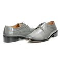 thumbnail image 2 of LIBERTYZENO Mens Genuine Leather Male Oxford Style Lace Up Dress Shoes, Gray, 2 of 5