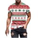 thumbnail image 2 of Tops para hombre, blusas y camisas de manga corta con cuello redondo para hombre, jersey informal con cuello redondo estampado para hombre, pantalones cortos deportivos para fitness, blusa de poliéste, 2 of 5