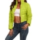 thumbnail image 3 of VISgogo, chaqueta corta para mujer, chaquetas de plumón de Color sólido a la moda, abrigo acolchado recortado, abrigo cálido de invierno VISgogo moda, 3 of 6