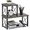Grey, variant on Honiter 2 Sets Desk Shelf, Desktop Organizer Shelf, 2 Tier Independent Stackable Desktop Shelves, Desktop Office Storage Rack Display Shelf