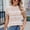 Apricot, variant on Women's Stripe Knit Round Neck Exposed Seam Short Sleeve Casual Top – Loose Fit Summer Pullover Blue,S