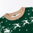 thumbnail image 5 of IVEYRTF Kids Christmas Sweater Fall Winter Warm Fashion Round Neck Cute Christmas Cartoon Snowman Knitwear Sweater Christmas Gifts Clothes for Boys Girls 3-8 Years(Green,7 Years), 5 of 7