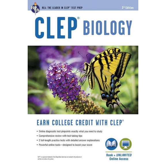 CLEP Test Preparation Clep(r) Biology Book   Online, (Paperback)