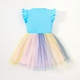 thumbnail image 6 of WIBACKER Toddler Girl Unicorn Dress Summer Fly Sleeve Tutu Party Wedding Birthday Dresses, 6 of 7