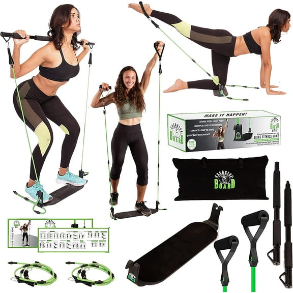 Portable Home Gym Equipment for Full Body Workouts – Exercise Board, Bar & Resistance Bands | Compact Fitness Accessories