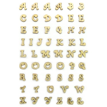 12 Packs: 54 ct. (648 total) 3/4" Curlz Wood Letters by Make Market®