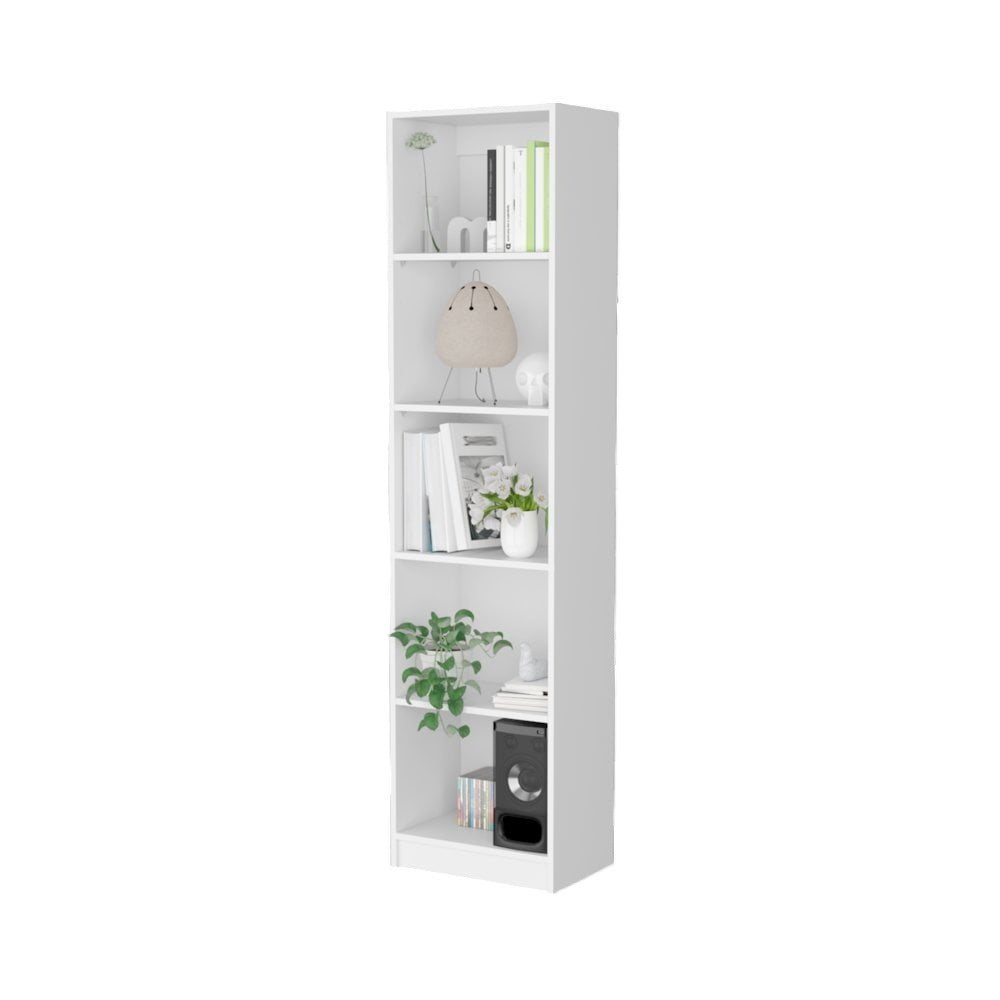 FM FURNITURE Sutton Engineered Wood Slim Bookcase in White