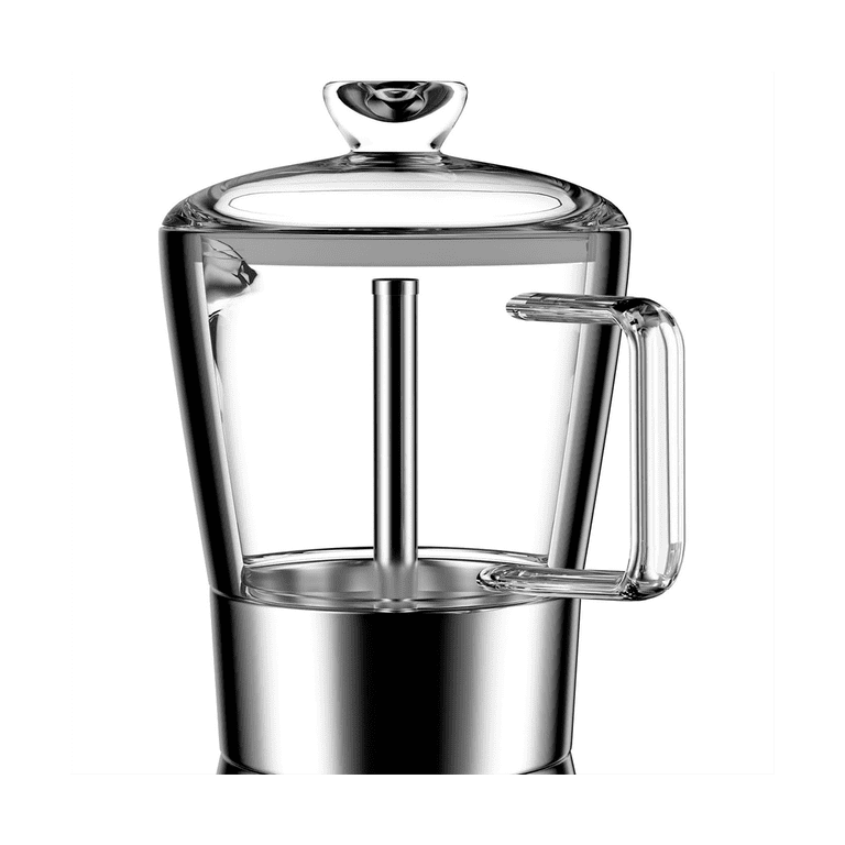 Moka Induction Stovetop Espresso Maker,Glass-Top & Stainless Steel