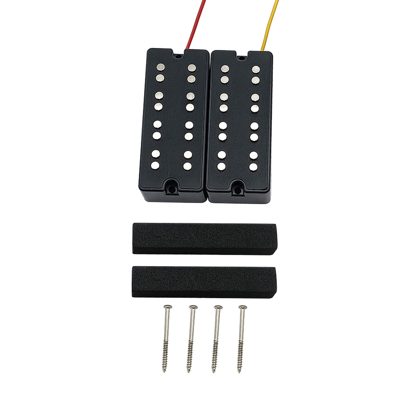 Double Coil Bass Pickup Ceramic Magnet for Electric Bass Guitar Replacement Part 4 Strings Electric Bass Guitar Pickup