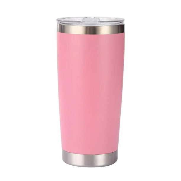 Vaso de 20 oz con tapa, vaso de viaje de acero inoxidable de doble pared con aislamiento al vacío, taza de café con aislamiento duradero, con revestimiento de polvo azul marino, taza térmica con tapa