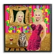 thumbnail image 2 of Stupell Industries Famous Country Singer Blonde Playful Dolly Abstract Pattern Graphic Art White Framed Art Print Wall Art, 17x17, by Lynnda Takos, 2 of 5